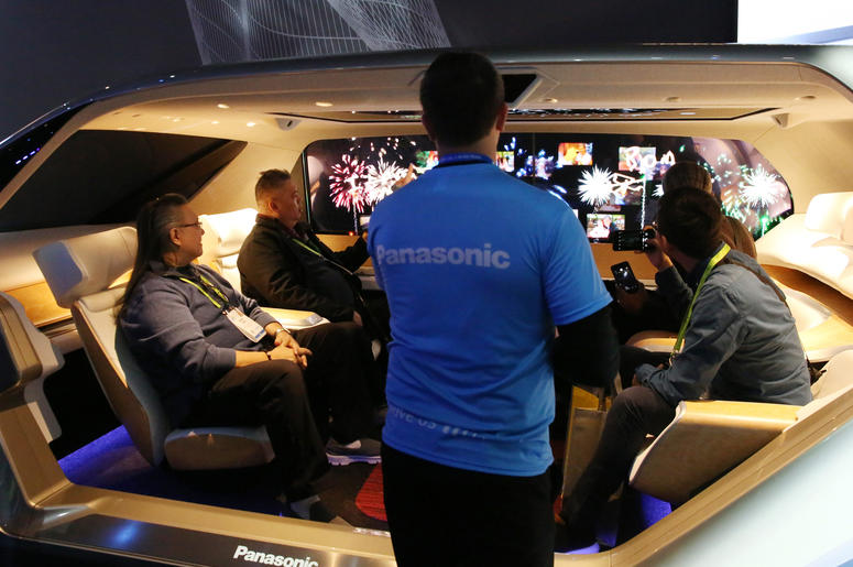 People checkout the Panasonic's SPACe_L Autonomous Cabin during the 2019 Consumer Electronics Show (CES) at the Las Vegas Convention Center on Tuesday, Jan. 8, 2019, in Las Vegas, Nevada. People checkout the Panasonic's SPACe_L Autonomous Cabin during the 2019 Consumer Electronics Show (CES) at the Las Vegas Convention Center on Tuesday, Jan. 8, 2019, in Las Vegas, Nevada.