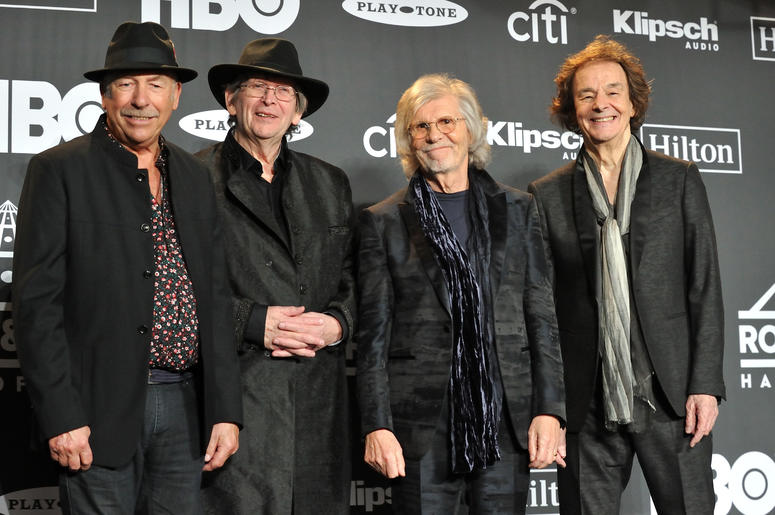 The Zombies, L-R:: Hugh Grundy, Chris White, Rod Argent and Colin Blumstone in the press room at the 2019 Rock and Roll Hall of Fame Induction Ceremony at the Barclays Center in Brooklyn, NY on March 29, 2019. The Zombies, L-R:: Hugh Grundy, Chris White, Rod Argent and Colin Blumstone in the press room at the 2019 Rock and Roll Hall of Fame Induction Ceremony at the Barclays Center in Brooklyn, NY on March 29, 2019.