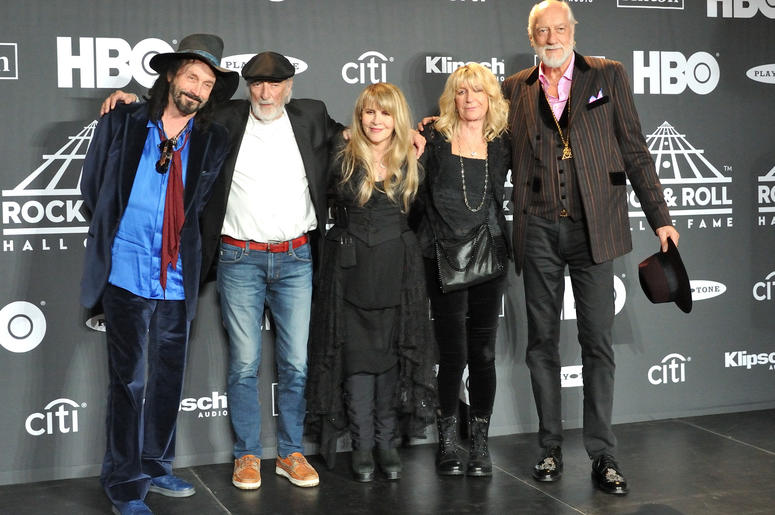 Fleetwood Mac in the press room at the 2019 Rock and Roll Hall of Fame Induction Ceremony at the Barclays Center in Brooklyn, NY on March 29, 2019. Fleetwood Mac in the press room at the 2019 Rock and Roll Hall of Fame Induction Ceremony at the Barclays Center in Brooklyn, NY on March 29, 2019.