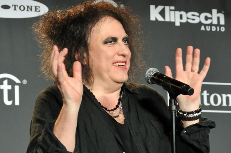 Robert Smith of The Cure in the press room at the 2019 Rock and Roll Hall of Fame Induction Ceremony at the Barclays Center in Brooklyn, NY on March 29, 2019. Robert Smith of The Cure in the press room at the 2019 Rock and Roll Hall of Fame Induction Ceremony at the Barclays Center in Brooklyn, NY on March 29, 2019.