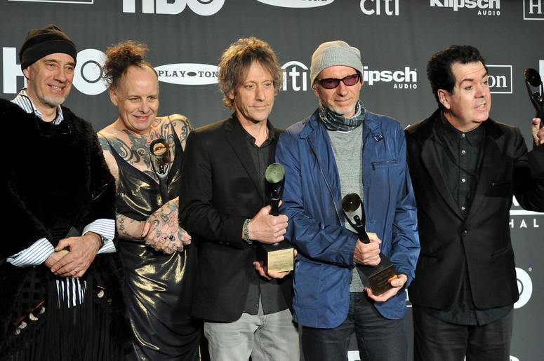 The Cure in the press room at the 2019 Rock and Roll Hall of Fame Induction Ceremony at the Barclays Center in Brooklyn, NY on March 29, 2019. The Cure in the press room at the 2019 Rock and Roll Hall of Fame Induction Ceremony at the Barclays Center in Brooklyn, NY on March 29, 2019.