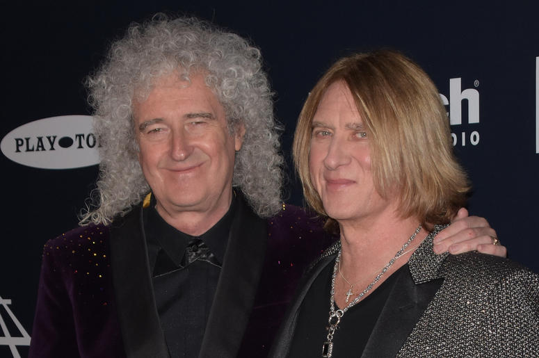 Brian May, Joe Elliot of Def Leppard attend the 2019 Rock & Roll Hall Of Fame Induction Ceremony at Barclays Center on March 29, 2019 in Brooklyn, New York. Brian May, Joe Elliot of Def Leppard attend the 2019 Rock & Roll Hall Of Fame Induction Ceremony at Barclays Center on March 29, 2019 in Brooklyn, New York.