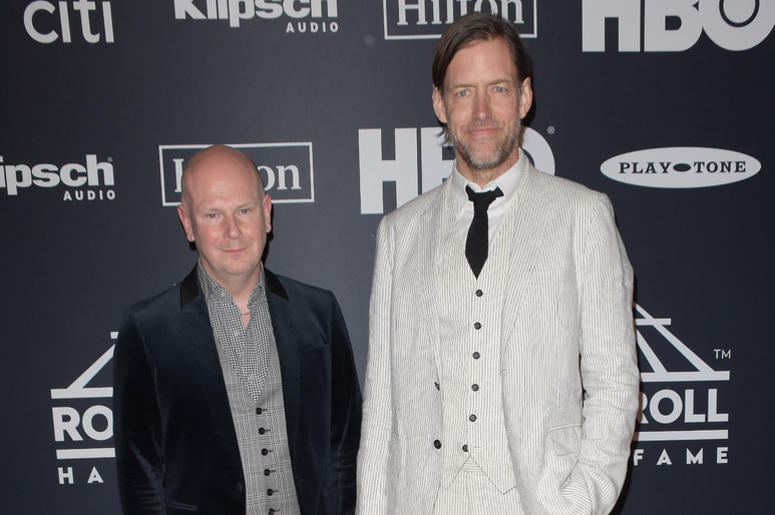 Philip Selway and Ed O'Brien of Radiohead attend the 2019 Rock & Roll Hall Of Fame Induction Ceremony at Barclays Center on March 29, 2019 in Brooklyn, New York. Philip Selway and Ed O'Brien of Radiohead attend the 2019 Rock & Roll Hall Of Fame Induction Ceremony at Barclays Center on March 29, 2019 in Brooklyn, New York.