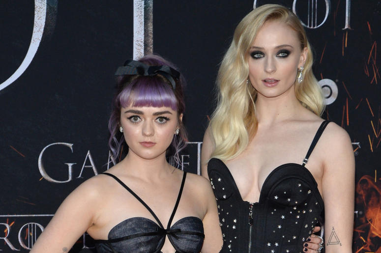 (L-R) Maisie Williams and Sophie Turner attend HBO's "Game of Thrones" eight and final season premiere at Radio City Music Hall in New York, NY, April 3, 2019. (L-R) Maisie Williams and Sophie Turner attend HBO's "Game of Thrones" eight and final season premiere at Radio City Music Hall in New York, NY, April 3, 2019.
