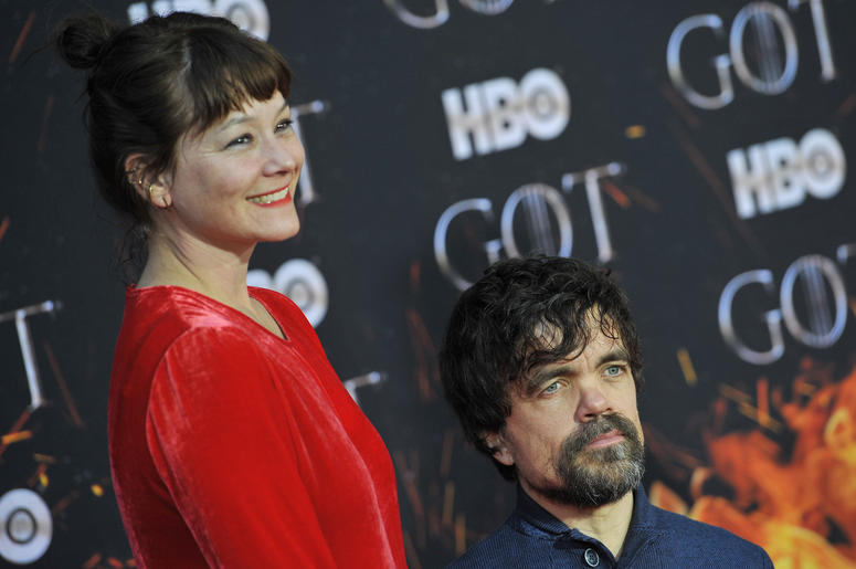 (L-R) Erica Schmidt and Peter Dinklage attend HBO's "Game of Thrones" eight and final season premiere at Radio City Music Hall in New York, NY, April 3, 2019. (L-R) Erica Schmidt and Peter Dinklage attend HBO's "Game of Thrones" eight and final season premiere at Radio City Music Hall in New York, NY, April 3, 2019.