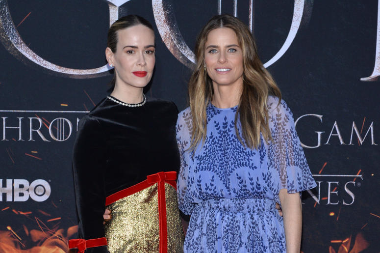 (L-R) Sarah Paulson and Amanda Peet attend HBO's "Game of Thrones" eight and final season premiere at Radio City Music Hall in New York, NY, April 3, 2019. (L-R) Sarah Paulson and Amanda Peet attend HBO's "Game of Thrones" eight and final season premiere at Radio City Music Hall in New York, NY, April 3, 2019.