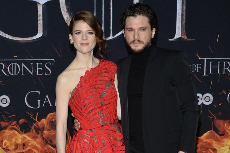 (L-R) Rose Leslie and Kit Harington attend HBO's "Game of Thrones" eight and final season premiere at Radio City Music Hall in New York, NY, April 3, 2019. (L-R) Rose Leslie and Kit Harington attend HBO's "Game of Thrones" eight and final season premiere at Radio City Music Hall in New York, NY, April 3, 2019.