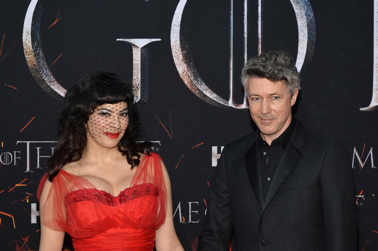 (L-R) Camille O'Sullivan and Aidan Gillen attend HBO's "Game of Thrones" eight and final season premiere at Radio City Music Hall in New York, NY, April 3, 2019. (L-R) Camille O'Sullivan and Aidan Gillen attend HBO's "Game of Thrones" eight and final season premiere at Radio City Music Hall in New York, NY, April 3, 2019.