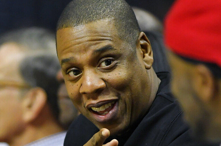 In this Dec. 7, 2016 file photo, rapper Jay-Z appears at a NBA basketball game between the Los Angeles Clippers and the Golden State Warriors in Los Angeles. Jay-Z will help re-open the newly renovated Webster Hall concert venue in New York City with a p