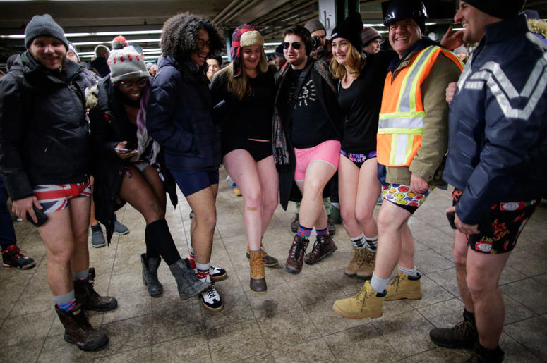 No Pants Subway Ride NYC