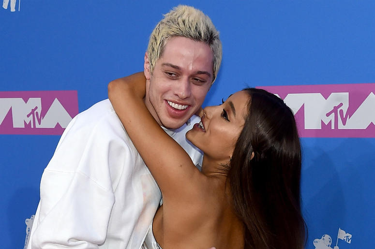 Pete Davisdon & Ariana Grande Pete Davidson and Ariana Grande attend the 2018 MTV Video Music Awards at Radio City Music Hall on August 20, 2018 in New York City.