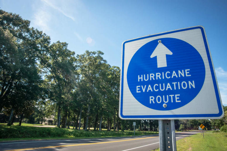 hurricane evacuation sign hurricane evacuation sign