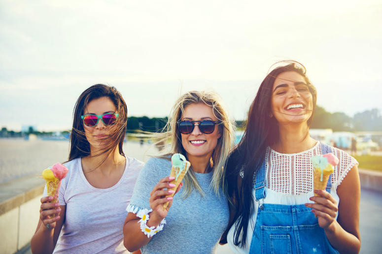 girls eating ice cream girls eating ice cream