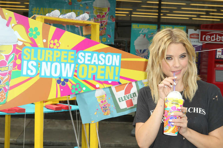 girl with slurpee girl with slurpee