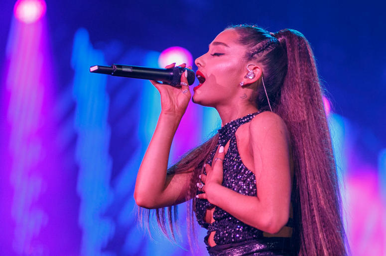 Ariana Grande performs onstage Ariana Grande performs onstage