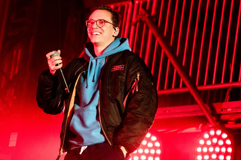 Logic performs onstage during the 2019 AT&T Playoff Playlist Live at Discovery Meadow Park on January 5, 2019 in San Jose, California Logic performs onstage during the 2019 AT&T Playoff Playlist Live at Discovery Meadow Park on January 5, 2019 in San Jose, California