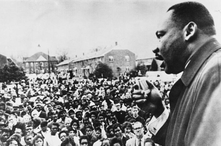 Dr Martin Luther King (1929 - 1968) addresses civil rights marchers in Selma, Alabama Dr Martin Luther King (1929 - 1968) addresses civil rights marchers in Selma, Alabama