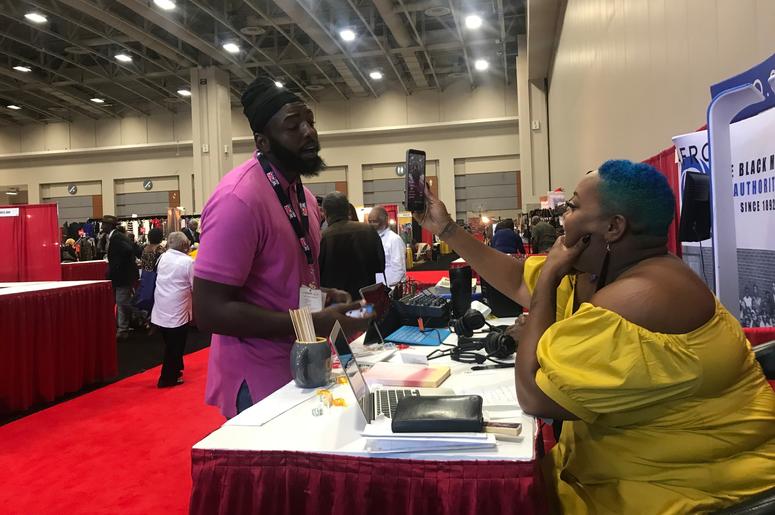 Poet broadcasts live from Congressional Black Caucus Foundation Conference. Poet broadcasts live from Congressional Black Caucus Foundation Conference.