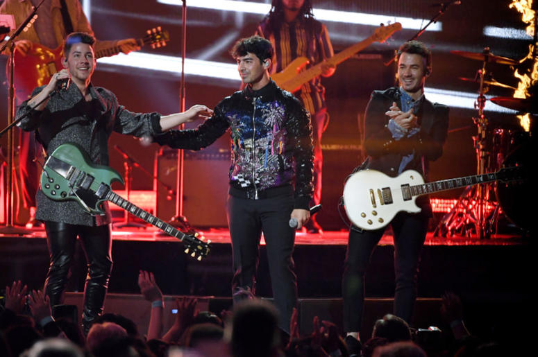 Nick Jonas, Joe Jonas and Kevin Jonas of Jonas Brothers perform during the 2019 Billboard Music Awards at MGM Grand Garden Arena on May 1, 2019 in Las Vegas, Nevada Nick Jonas, Joe Jonas and Kevin Jonas of Jonas Brothers perform during the 2019 Billboard Music Awards at MGM Grand Garden Arena on May 1, 2019 in Las Vegas, Nevada