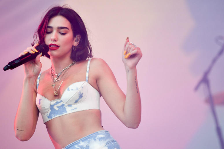 Dua Lipa June 10, 2018; Manchester, TN, USA; Dua Lipa performs at the Bonnaroo Music and Arts Festival.