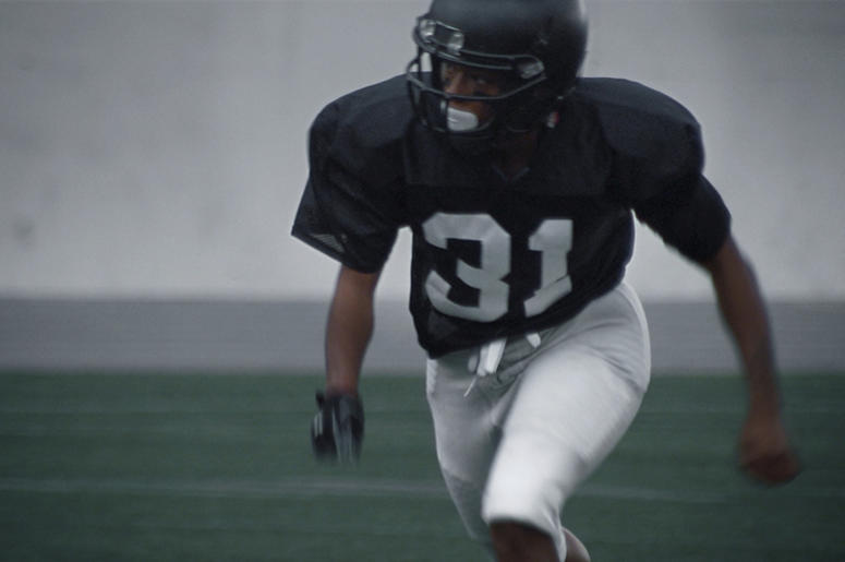 This undated image provided by Toyota Motor North America shows a scene from the company's 2019 Super Bowl NFL football spot starring Antoinette “Toni” Harris, a female football player at a California community college. (Toyota Motor North America via AP) This undated image provided by Toyota Motor North America shows a scene from the company's 2019 Super Bowl NFL football spot starring Antoinette “Toni” Harris, a female football player at a California community college. (Toyota Motor North America via AP)