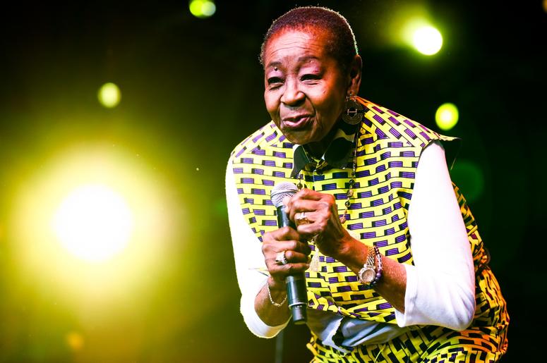 INDIO, CALIFORNIA - APRIL 12: (EDITORS NOTE: Image has been processed using digital filters.) Calypso Rose performs at Gobi tent during the 2019 Coachella Valley Music And Arts Festival on April 12, 2019 in Indio, California. (Photo by Rich Fury/Getty Ima INDIO, CALIFORNIA - APRIL 12: (EDITORS NOTE: Image has been processed using digital filters.) Calypso Rose performs at Gobi tent during the 2019 Coachella Valley Music And Arts Festival on April 12, 2019 in Indio, California. (Photo by Rich Fury/Getty Ima