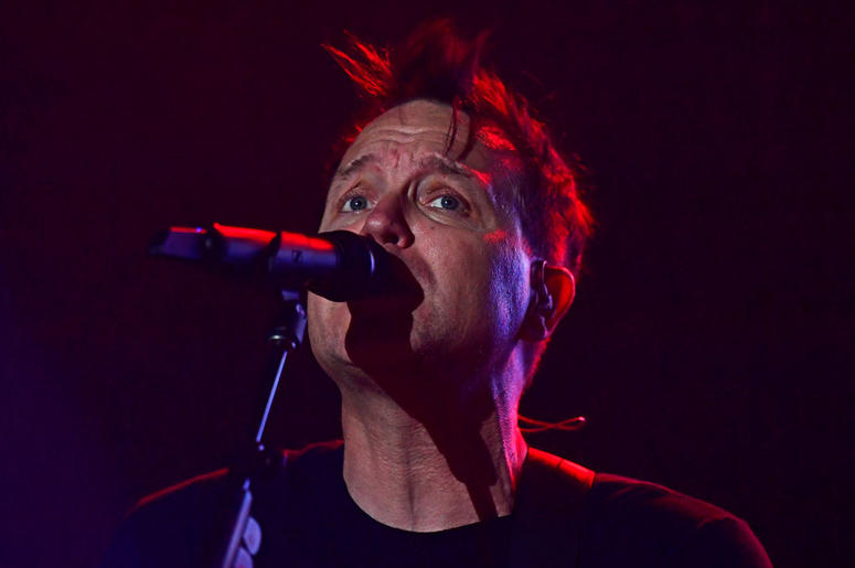 ATLANTIC CITY, NJ - JUNE 30: Mark Hoppus of Blink-182 performs during the second and final day of Warped Tour on June 30, 2019 in Atlantic City, New Jersey. (Photo by Corey Perrine/Getty Images) ATLANTIC CITY, NJ - JUNE 30: Mark Hoppus of Blink-182 performs during the second and final day of Warped Tour on June 30, 2019 in Atlantic City, New Jersey. (Photo by Corey Perrine/Getty Images)
