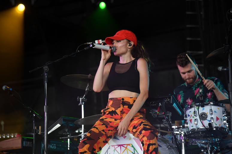 June 29, 2018; West Palm Beach, FL, USA; Mandy Lee of MisterWives performs at Coral Sky Amphitheater. Mandatory Credit: Ron Elkman/USA TODAY NETWORK June 29, 2018; West Palm Beach, FL, USA; Mandy Lee of MisterWives performs at Coral Sky Amphitheater. Mandatory Credit: Ron Elkman/USA TODAY NETWORK