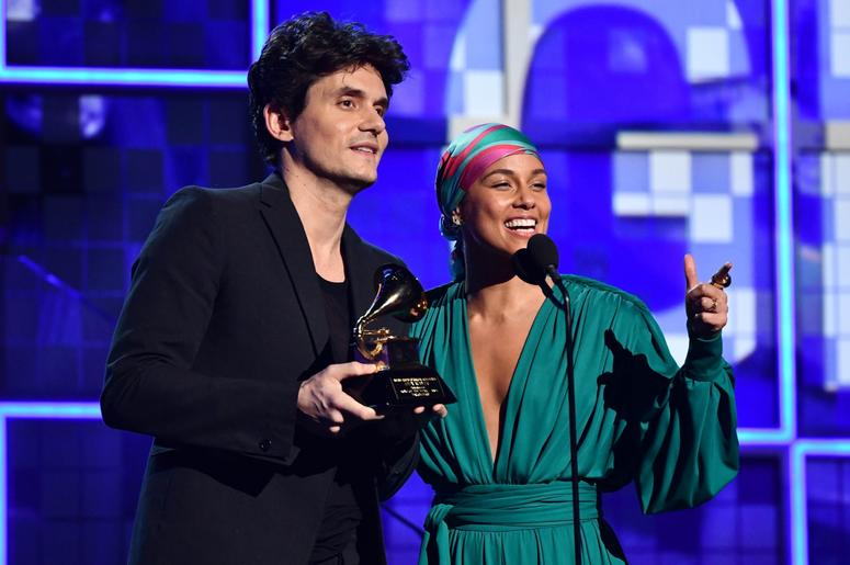February 10, 2019; Los Angeles, CA, USA; John Mayer and Alicia Keys present the award for Song of the Year during the 61st Annual GRAMMY Awards on Feb. 10, 2019 at STAPLES Center in Los Angeles, Calif. Mandatory Credit: Robert Hanashiro-USA TODAY NETWORK February 10, 2019; Los Angeles, CA, USA; John Mayer and Alicia Keys present the award for Song of the Year during the 61st Annual GRAMMY Awards on Feb. 10, 2019 at STAPLES Center in Los Angeles, Calif. Mandatory Credit: Robert Hanashiro-USA TODAY NETWORK