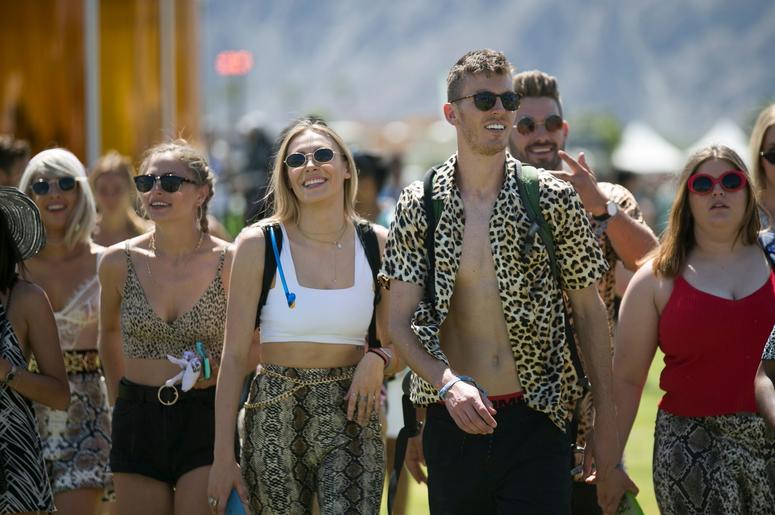 Festival goers walk on the grounds at the Coachella Valley Music and Arts Festival in Indio, Calif. on Fri. April 12, 2019. Coachella 2019 Festival goers walk on the grounds at the Coachella Valley Music and Arts Festival in Indio, Calif. on Fri. April 12, 2019. Coachella 2019