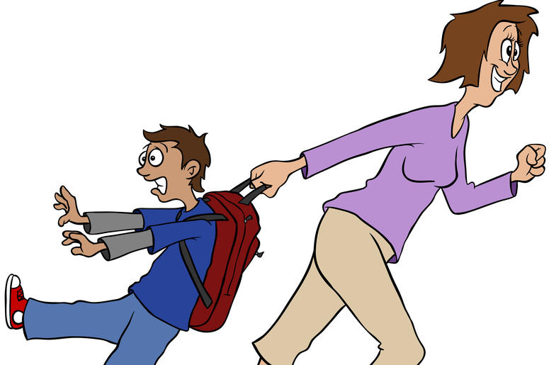 Mom taking kids back to school mom kids back to school