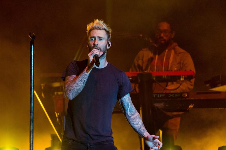 Adam Levine and PJ Morton of Maroon 5 during the BottleRock Napa Valley Music Festival on May 26, 2017, in Napa, California (Photo by Daniel DeSlover/imageSPACE) *** Please Use Credit from Credit Field *** Adam Levine and PJ Morton of Maroon 5 during the BottleRock Napa Valley Music Festival on May 26, 2017, in Napa, California (Photo by Daniel DeSlover/imageSPACE) *** Please Use Credit from Credit Field ***