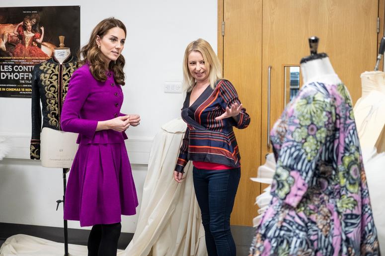 1/16/2019 - The Duchess of Cambridge with Catriona Paterson, Head of Ladies Workroom during her visit to the Royal Opera House in London. (Photo by PA Images/Sipa USA) *** US Rights Only *** 1/16/2019 - The Duchess of Cambridge with Catriona Paterson, Head of Ladies Workroom during her visit to the Royal Opera House in London. (Photo by PA Images/Sipa USA) *** US Rights Only ***