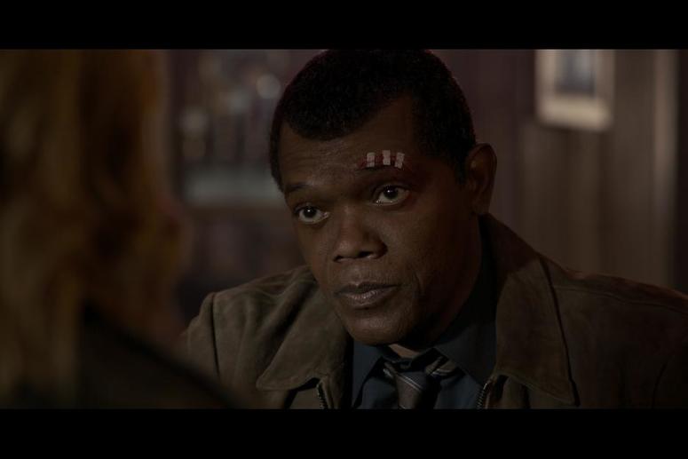 Samuel L. Jackson as Nick Fury in Captain Marvel credit Marvel Studios