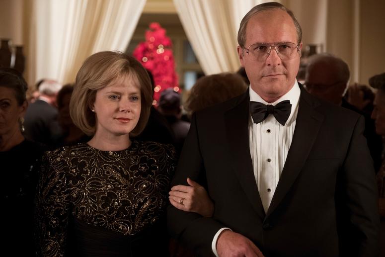 Amy Adams (left) as Lynne Cheney and Christian Bale (right) as Dick Cheney in Adam McKay’s VICE, an Annapurna Pictures release. Amy Adams (left) as Lynne Cheney and Christian Bale (right) as Dick Cheney in Adam McKay’s VICE, an Annapurna Pictures release.