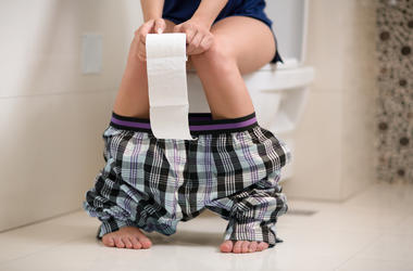 Woman On Toilet