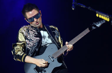 Matt Bellamy of Muse performs during KROQ's Almost Acoustic Christmas Show in Los Angeles, CA Matt Bellamy of Muse performs during KROQ's Almost Acoustic Christmas Show in Los Angeles, CA