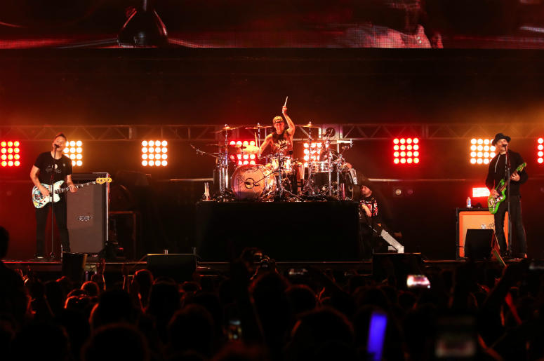 blink-182 perform onstage at KROQ Weenie Roast 2018 blink-182 perform onstage at KROQ Weenie Roast 2018
