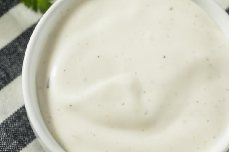 Ranch Dressing ranch dressing in a little bowl