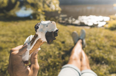 melting ice cream cone