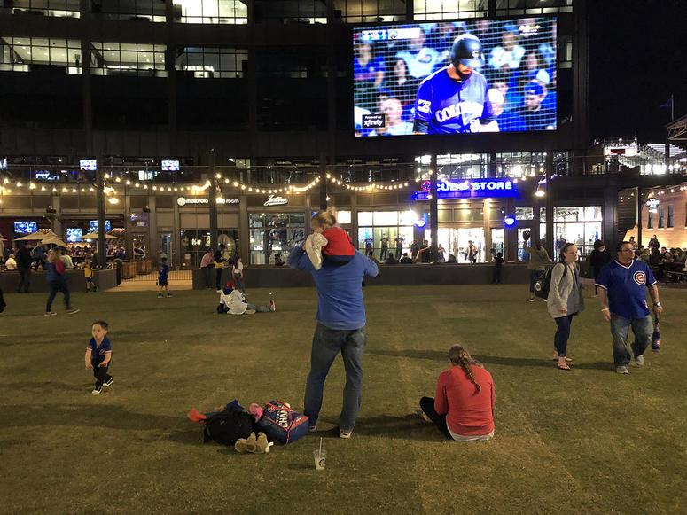 Gallagher Way during the Cubs game Gallagher Way during the Cubs game