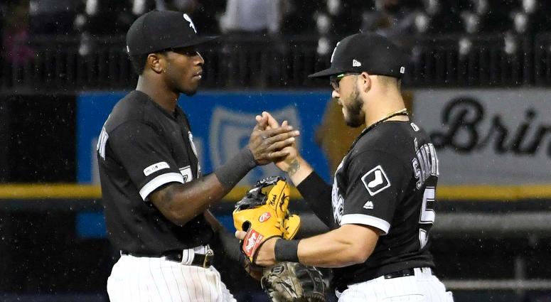 White Sox shortstop Tim Anderson, left, and second baseman Yolmer Sanchez celebrate a win. White Sox shortstop Tim Anderson, left, and second baseman Yolmer Sanchez celebrate a win.