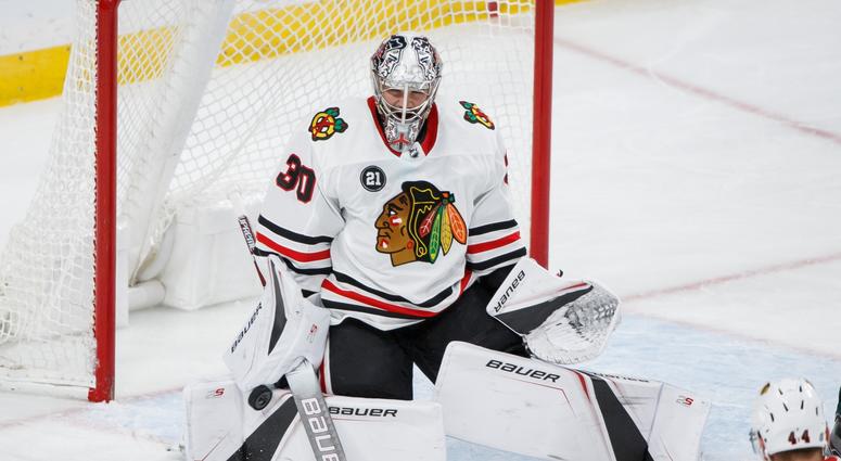 Blackhawks goalie Cam Ward Blackhawks goalie Cam Ward