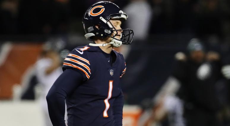 Bears kicker Cody Parkey reacts after missing a game-winning field goal attempt against the Eagles. Bears kicker Cody Parkey reacts after missing a game-winning field goal attempt against the Eagles.