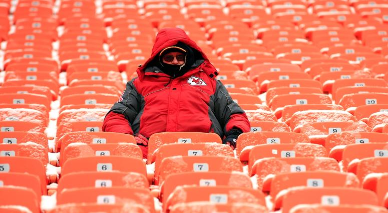 Chiefs fan at Arrowhead Stadium Chiefs fan at Arrowhead Stadium
