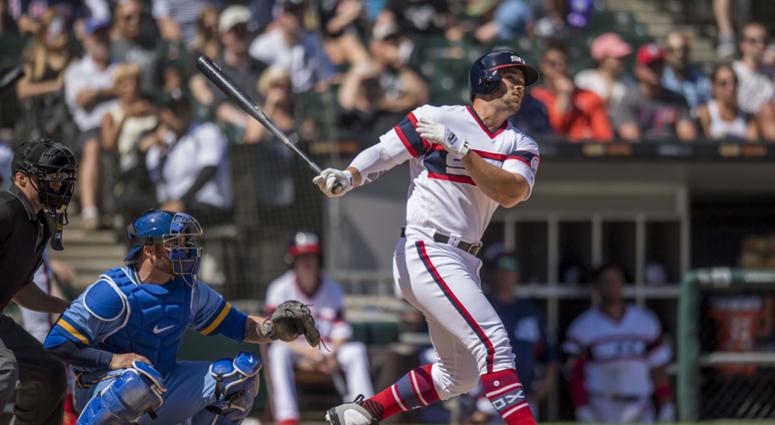 White Sox outfielder Daniel Palka hits a homer. White Sox outfielder Daniel Palka hits a homer.
