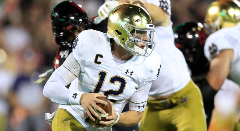 Notre Dame quarterback Ian Book Notre Dame quarterback Ian Book