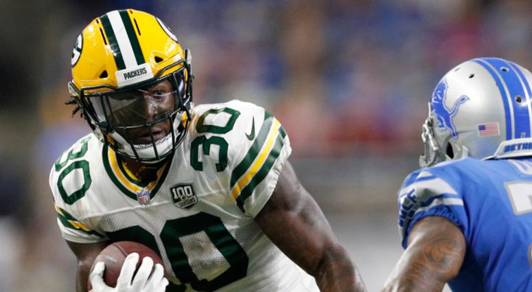 Packers running back Jamaal Williams, left Packers running back Jamaal Williams, left