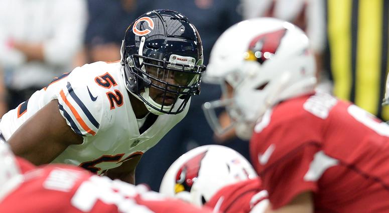Bears outside linebacker Khalil Mack, left Bears outside linebacker Khalil Mack, left
