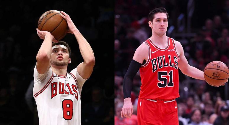 Left: Bulls guard Zach LaVine. Right: Bulls point guard Ryan Arcidiacono Left: Bulls guard Zach LaVine. Right: Bulls point guard Ryan Arcidiacono